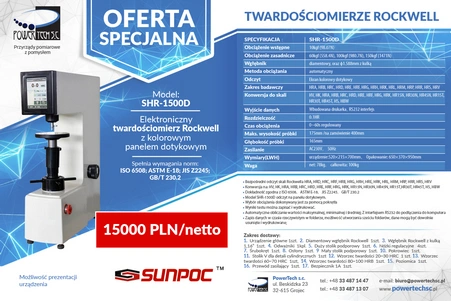 Twardościomierz Rockwell SHR1500D