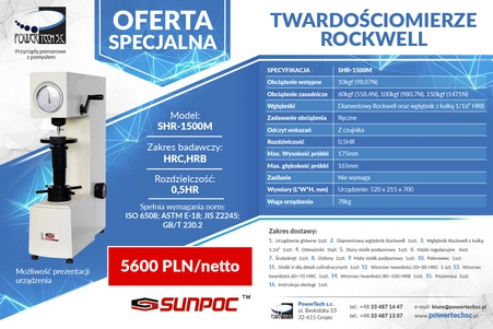 Twardościomierz Rockwell SHR1500M